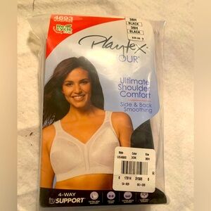 Playtex 18 Hour Bra Black 38H New with tags